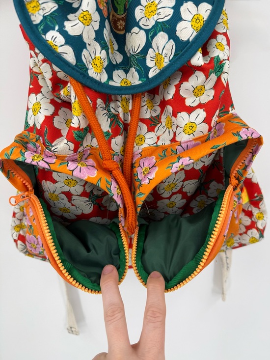 Agua Bendita Peach Floral Western Print Backpack | Multi | One Size